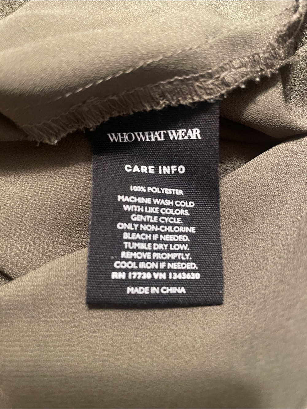 Who What Wear Olive Midi Dress - Picture 4 of 4